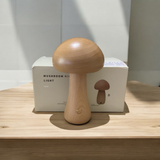 Cordless Wooden Mushroom Table Lamp
